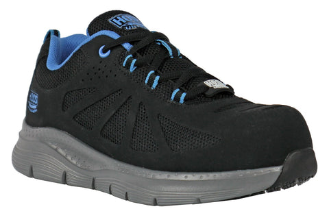 Hoss Boots Womens Black/Sky Blue Mesh Skyline UL CT Work Shoes