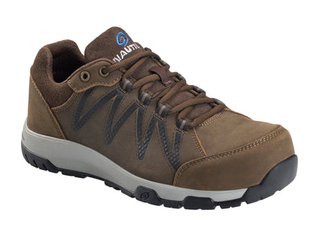 Nautilus Mens Brown Leather Comp Toe 2491 Volt ESD Work Shoes