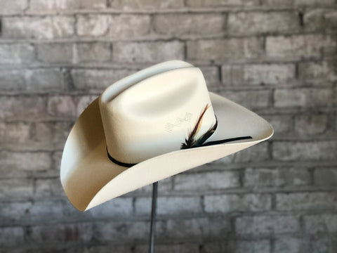 Rockmount Mens White Straw Vented Cowboy Hat