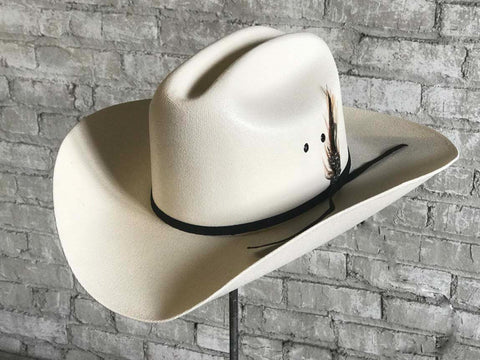 Rockmount Mens White Straw Blazing Sun Cowboy Hat