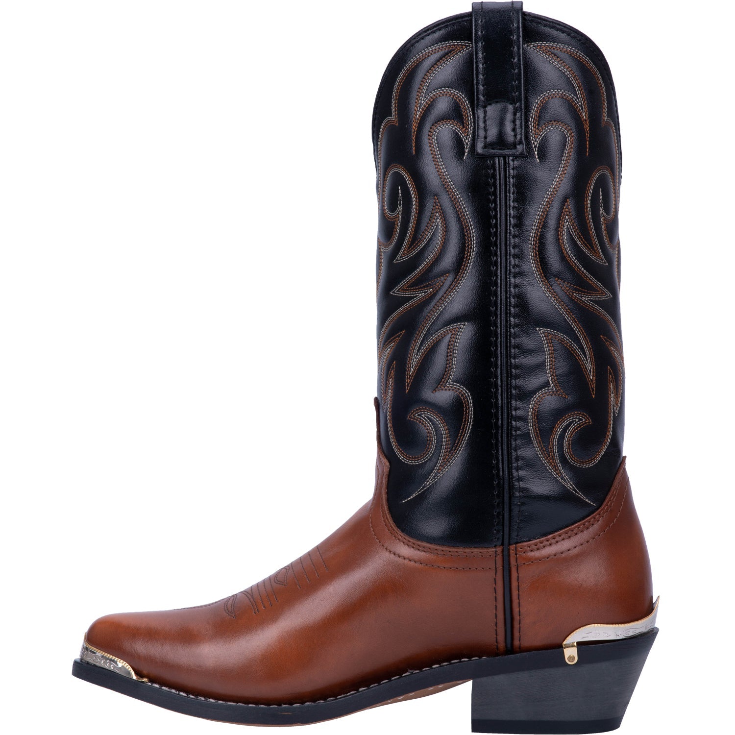 Laredo Mens Nashville Cowboy Boots Leather Peanut Black The