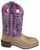 Smoky Mountain Youth Girls Tracie Purple/Brown Leather Cowboy Boots