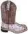 Smoky Mountain Youth Unisex Diamondback White/Brown Leather Cowboy Boots