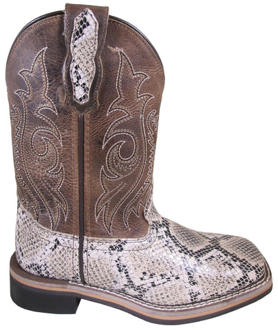 Smoky Mountain Children Unisex Diamondback Brown Leather Cowboy Boots