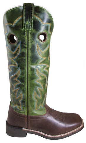 Smoky Mountain Youth Girls Maverick Green Crackle Leather Cowboy Boots