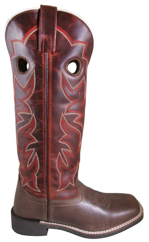 Smoky Mountain Youth Girls Maverick Brown/Burnt Apple Leather Cowboy Boots