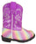 Smoky Mountain Toddler Girls Hopalong Rainbow/Orchid Leather Cowboy Boots