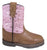 Smoky Mountain Toddler Girls Autry Brown/Pink Leather Cowboy Boots