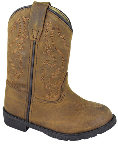 Smoky Mountain Toddler Boys Hopalong Brown Leather Cowboy Boots