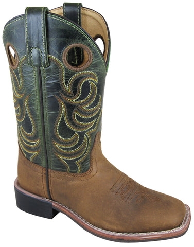 Smoky Mountain Boots Children Unisex Jesse Green Leather Crackle