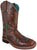 Smoky Mountain Childrens Girls Floralie Brown Leather Cowboy Boots