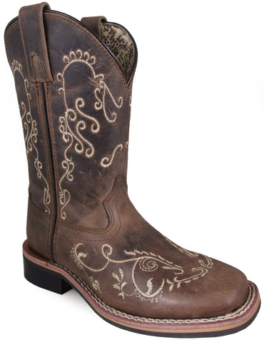 Smoky Mountain Youth Girls Marilyn Brown Leather Cowboy Boots