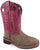 Smoky Mountain Youth Girls Tracie Brown/Pink Leather Cowboy Boots