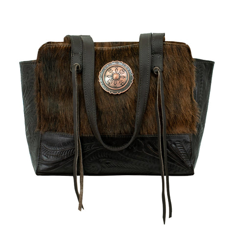 American West Brindle Hair-On Leather CCS Large Tote