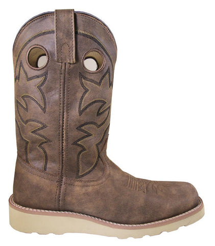 Smoky Mountain Mens Branson Distress Brown Leather Cowboy Boots