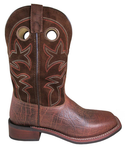 Smoky Mountain Mens Flint Dark Brown Leather Cowboy Boots