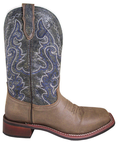 Smoky Mountain Mens Odessa Vintage Charcoal Leather Cowboy Boots