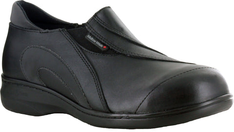 Mellow Walk Daisy Womens Black Leather Slip-On Shoes