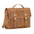 American West Stagecoach Natural Tan Leather Laptop Briefcase