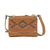 American West Tribal Weave Natural Tan Leather Small Crossbody