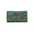 American West Tribal Weave Marine Turquoise Leather Trifold Wallet
