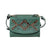 American West Tribal Weave Marine Turquoise Leather Small Crossbody