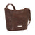 American West Hill Country Chestnut Brown Leather Zip Top Bucket Tote