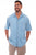 Scully Mens Sky Blue 100% Cotton Traveler S/S Shirt