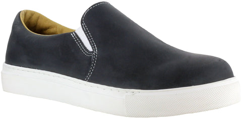 Mellow Walk Jessica Womens Black Leather Slip-On Shoes