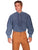 Scully Rangewear Mens Dark Blue 100% Cotton L/S Vintage Old West Shirt