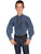 Scully Rangewear Boys Dark Blue 100% Cotton L/S Pullover Pleated Front Shirt M