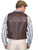 Scully Mens Brown Soft Lamb Western Snap Vest