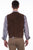 Scully Mens Brown Calf Suede Western Snap Vest