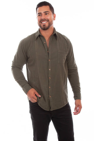 Scully Mens Winter Green 100% Cotton The Mesa L/S Shirt