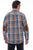 Scully Mens Blue/Orange 100% Cotton Elbow Patch L/S Shirt