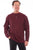 Scully Mens Burgundy 100% Cotton Henley Rib L/S T-Shirt