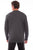 Scully Mens Charcoal 100% Cotton Henley Rib L/S T-Shirt