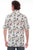 Scully Mens White 100% Cotton Hawaiian Palm S/S Shirt