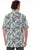 Scully Mens White/Turquoise 100% Cotton Palm Trees S/S Shirt