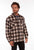 Scully Mens Brown/Black Wool Blend Plaid L/S Shirt