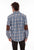 Scully Mens Slate Blue/Black Wool Blend Plaid L/S Shirt