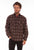 Scully Mens Chocolate/Port Wool Blend Flannel Plaid L/S Shirt