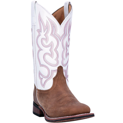 Laredo Womens Mesquite Cowboy Boots Leather Taupe/White