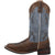 Laredo Womens Isla Cowboy Boots Leather Tan/Blue Denim
