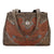 American West Desert Wildflower Antique Leather Multi-Compartment Tote