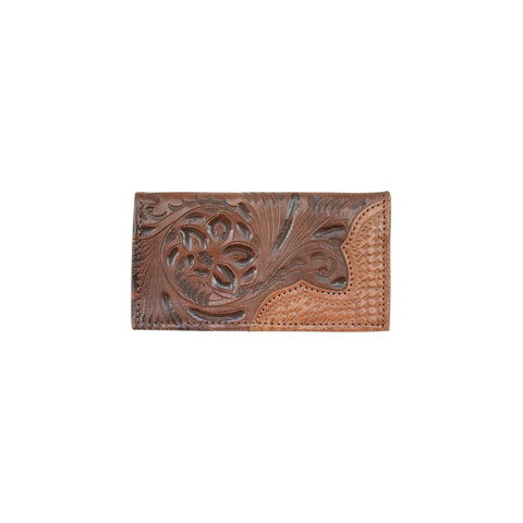 American West Chestnut Brown Leather 3.5x7 Mens Rodeo Wallet