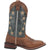Laredo Womens Early Star Cowboy Boots Leather Tan/Blue Denim