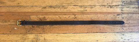 Rockmount Mens Brown Leather Basketweave 1.5in Belt