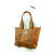American West Mohave Canyon Natural Tan Leather Large Zip-Top Tote