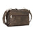 American West Texas Two Step Charcoal Leather Small Crossbody